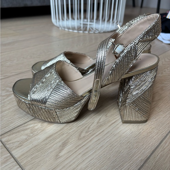 Marc Fisher Shoes - Gold Platform Marc Fisher Seleny Heels